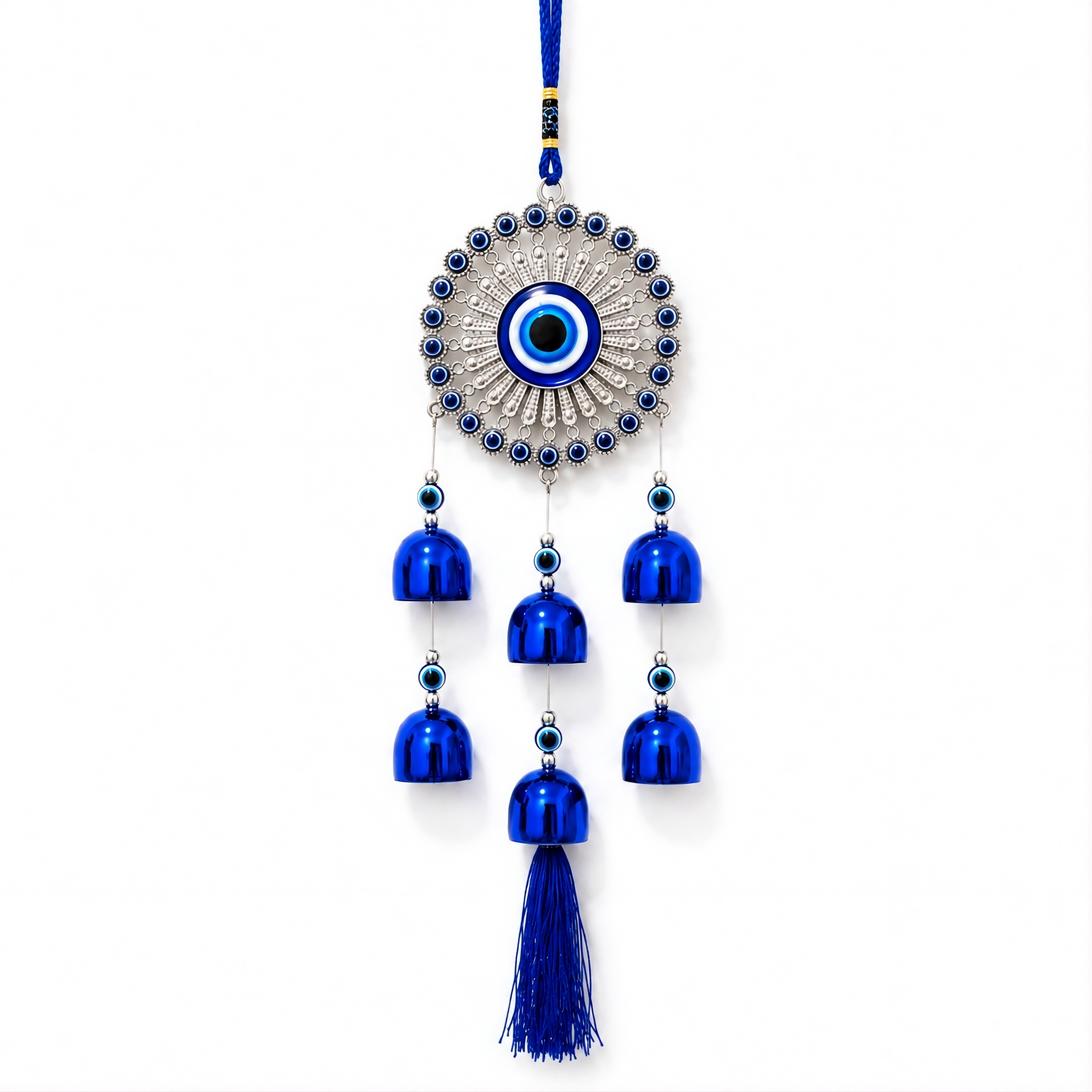 Evil eye wind chime with 6 Bells