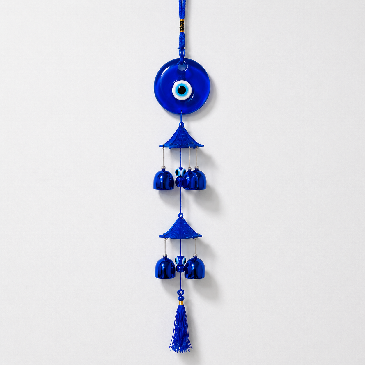 Evil eye wind chime with Oval | Large