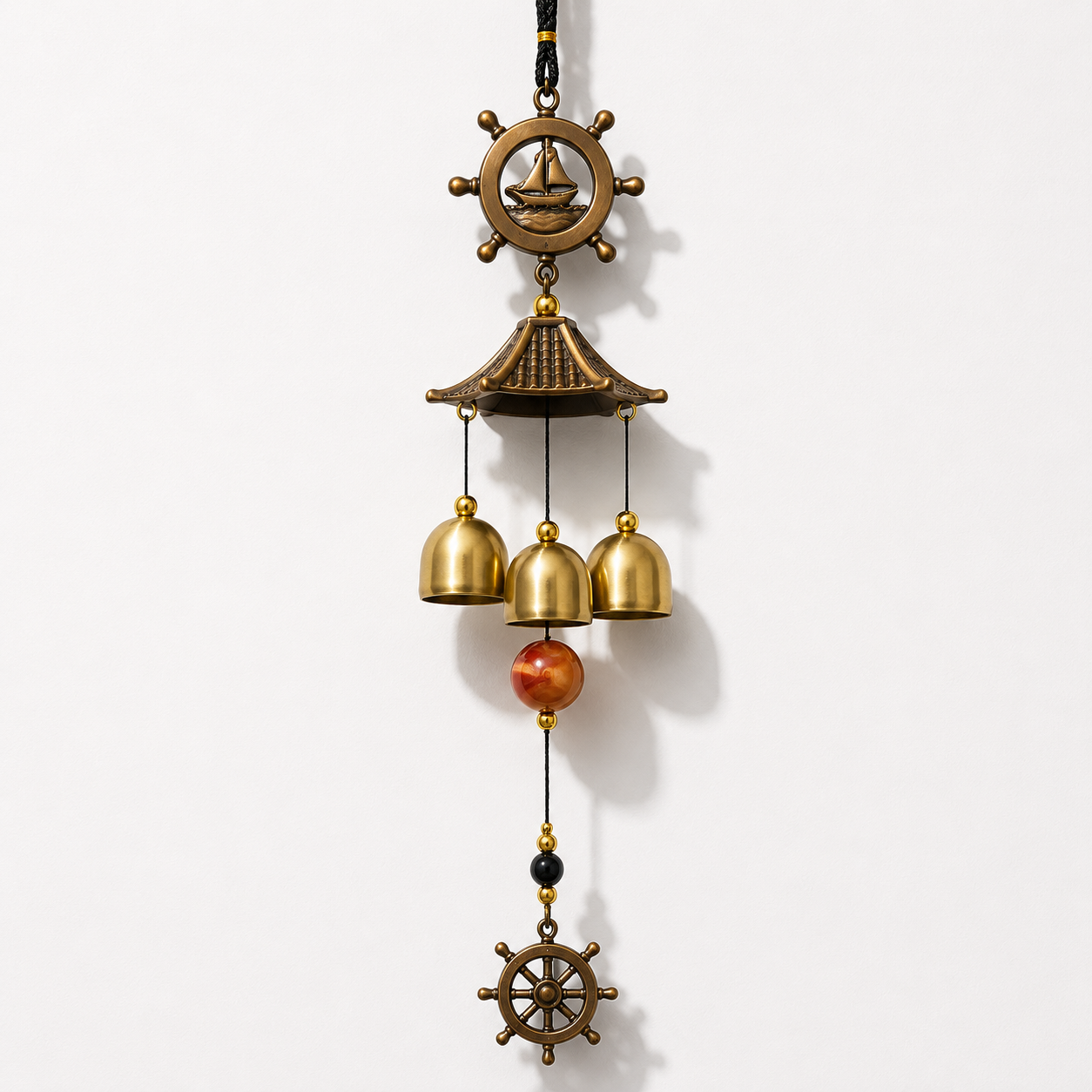 Feng Shui wind chime with Ship’s Wheel