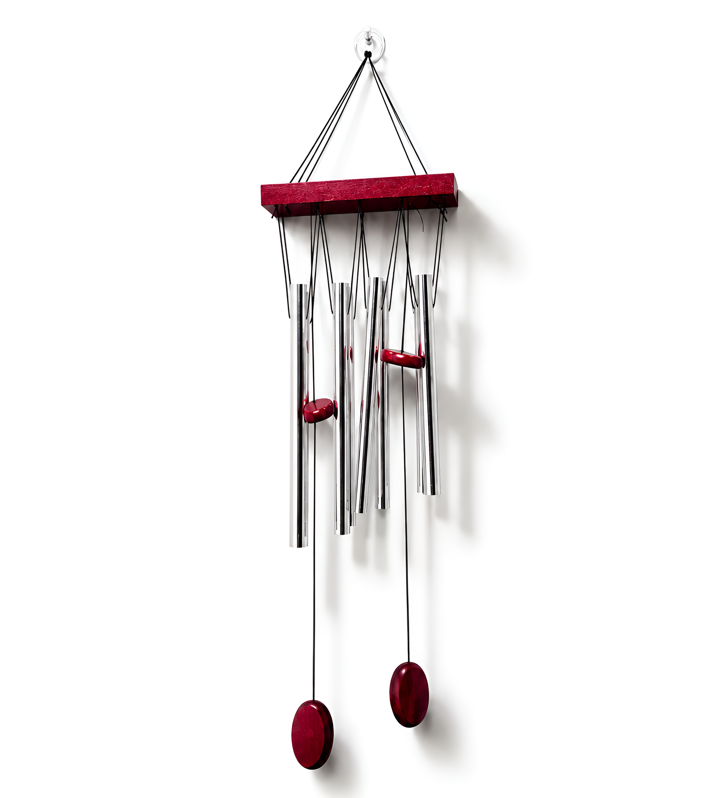 Wooden wind chime with 8 Tubes | Silver