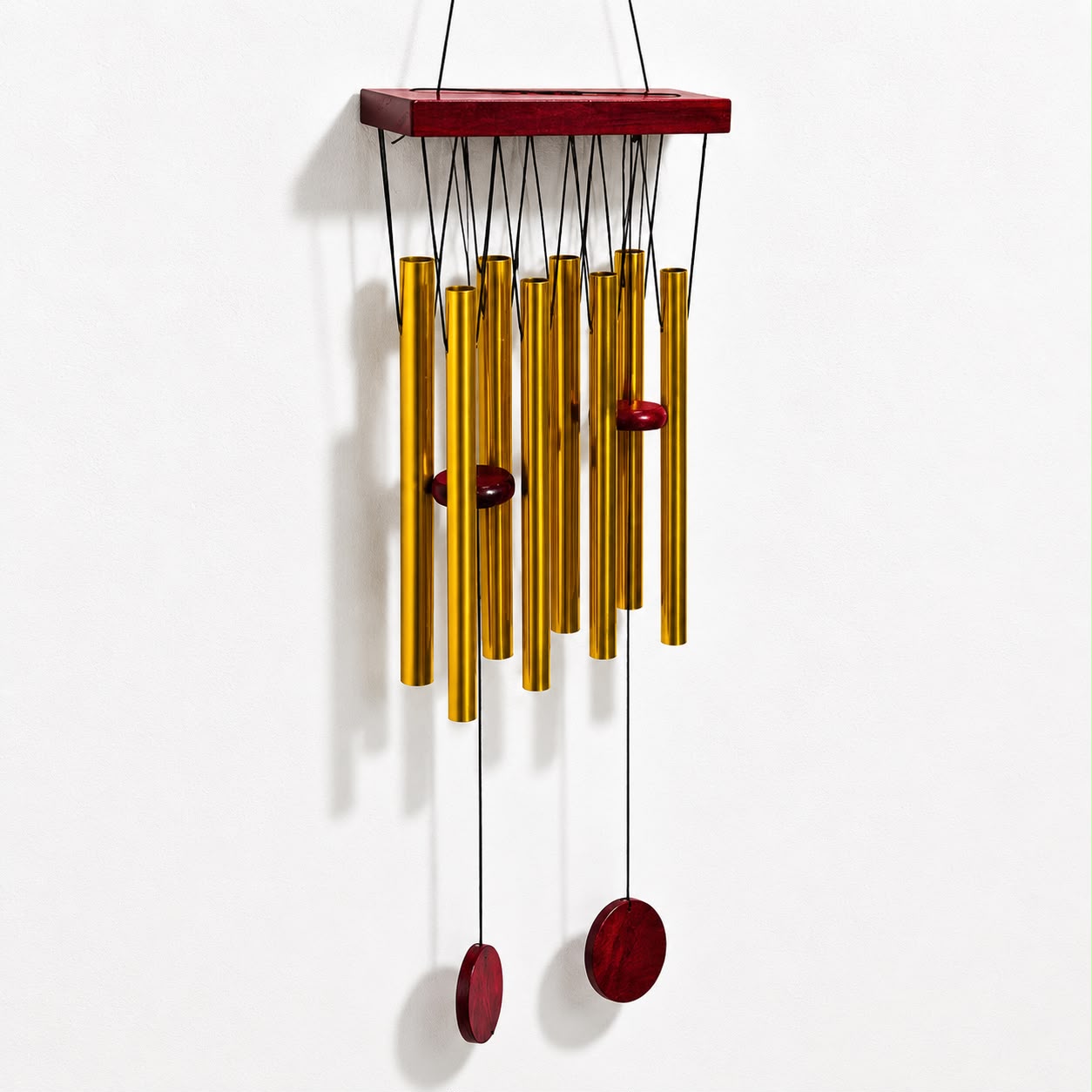 Wooden wind chime with 8 Tubes | Gold
